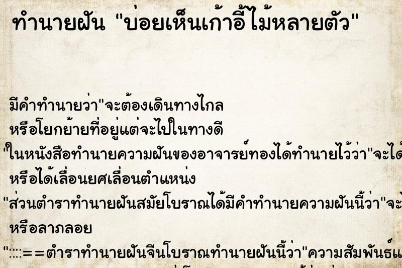 ทำนายฝันบ่อยเห็นเก้าอี้ไม้หลายตัว ทำนายฝันทำนายฝันบ่อยเห็นเก้าอี้ไม้หลายตัว