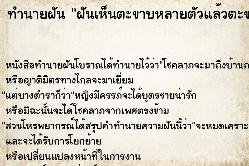 ทำนายฝัน ฝันเห็นตะขาบหลายตัวแล้วตะขาบกัด ทำนายฝัน ฝันเห็นตะขาบหลายตัวแล้วตะขาบกัด