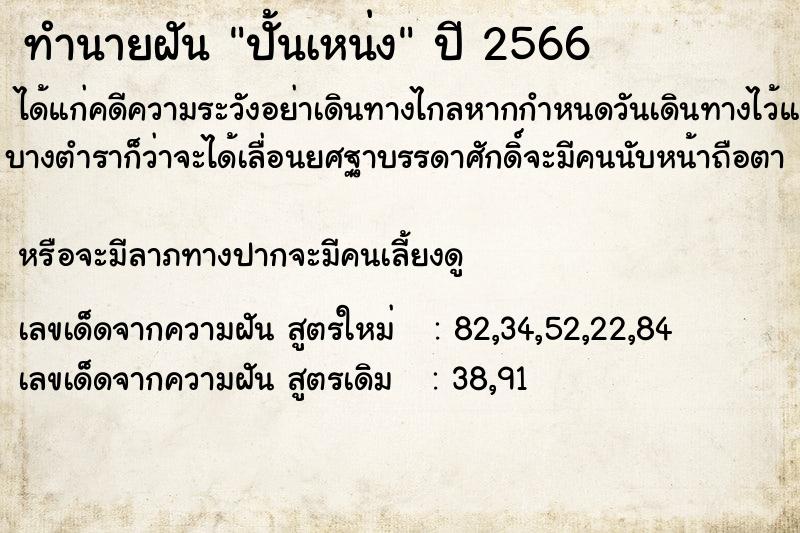 ทำนายฝัน ปั้นเหน่ง ทำนายฝัน ปั้นเหน่ง