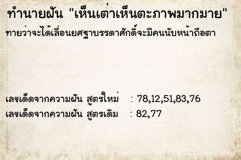 ทำนายฝัน เห็นเต่าเห็นตะภาพมากมาย ทำนายฝัน เห็นเต่าเห็นตะภาพมากมาย