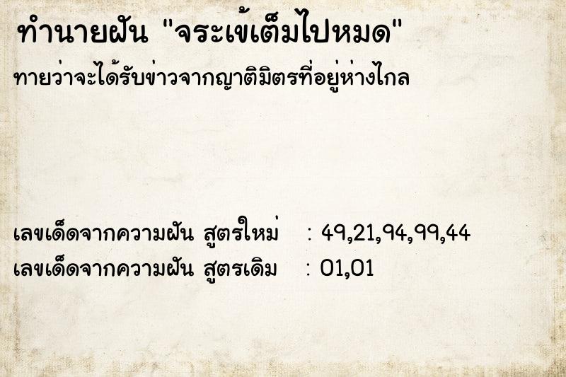 ทำนายฝันจระเข้เต็มไปหมด ทำนายฝันทำนายฝันจระเข้เต็มไปหมด