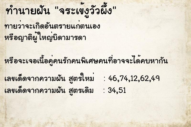 ทำนายฝันจระเข้งูวัวผึ้ง ทำนายฝันทำนายฝันจระเข้งูวัวผึ้ง
