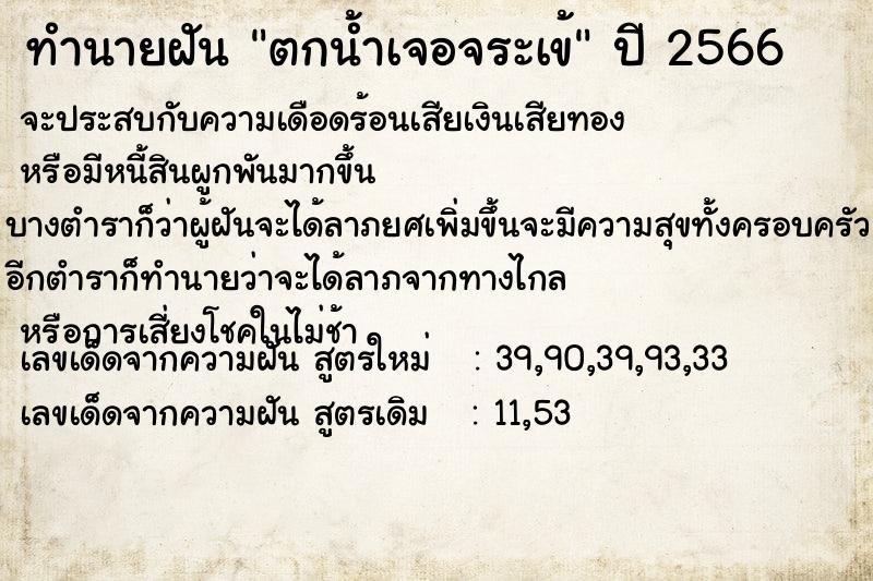 ทำนายฝันตกน้ำเจอจระเข้ ทำนายฝันทำนายฝันตกน้ำเจอจระเข้