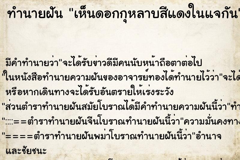 ทำนายฝัน เห็นดอกกุหลาบสีแดงในแจกัน ตำราโบราณ แม่นที่สุดในโลก