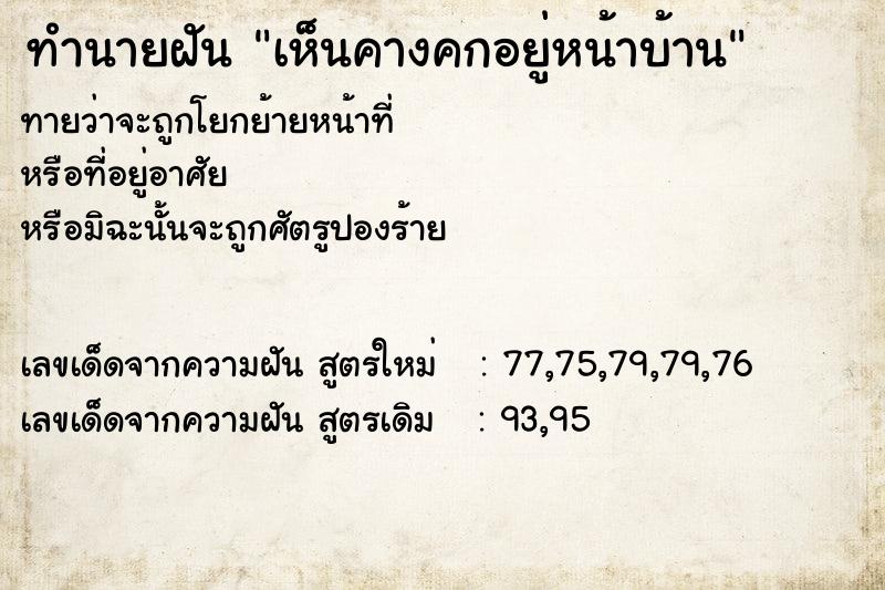 ทำนายฝัน เห็นคางคกอยู่หน้าบ้าน ทำนายฝัน เห็นคางคกอยู่หน้าบ้าน