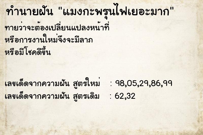 ทำนายฝัน แมงกะพรุนไฟเยอะมาก