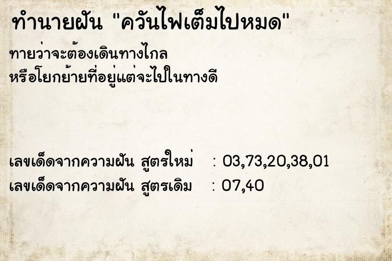 ทำนายฝันควันไฟเต็มไปหมด ทำนายฝันทำนายฝันควันไฟเต็มไปหมด