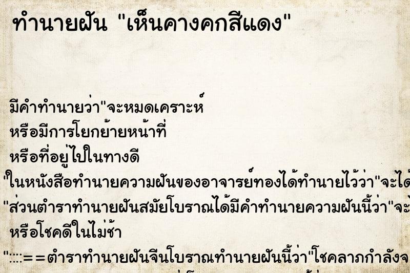 ทำนายฝัน เห็นคางคกสีแดง ตำราโบราณ แม่นที่สุดในโลก