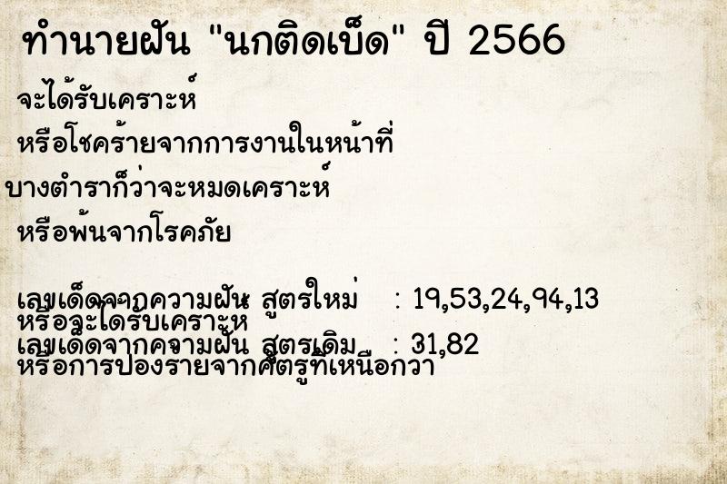 ทำนายฝัน นกติดเบ็ด ทำนายฝัน นกติดเบ็ด