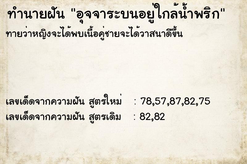 ทำนายฝันอุจจาระบนอยู่ใกล้น้ำพริก ทำนายฝันทำนายฝันอุจจาระบนอยู่ใกล้น้ำพริก