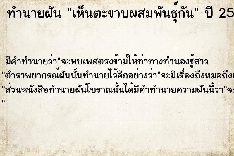 ทำนายฝัน เห็นตะขาบผสมพันธุ์กัน ตำราโบราณ แม่นที่สุดในโลก