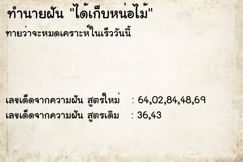 ทำนายฝันทำนายฝันได้เก็บหน่อไม้