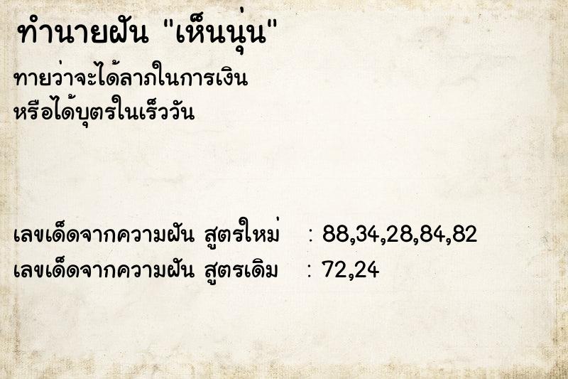 ทำนายฝันทำนายฝันเห็นนุ่น