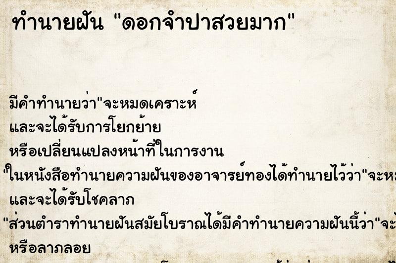 ทำนายฝันดอกจำปาสวยมาก ทำนายฝันทำนายฝันดอกจำปาสวยมาก