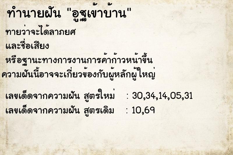 ทำนายฝัน อูฐเข้าบ้าน