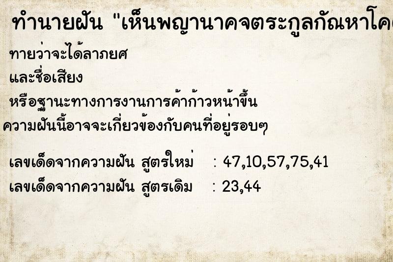 ทำนายฝัน เห็นพญานาคจตระกูลกัณหาโคตมะจำนวนมากมาล้อมรอบ ทำนายฝัน เห็นพญานาคจตระกูลกัณหาโคตมะจำนวนมากมาล้อมรอบ