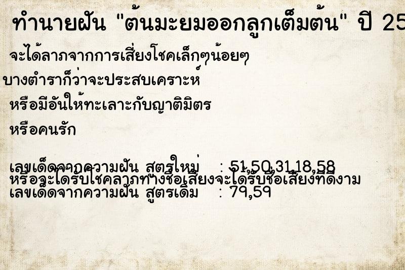 ทำนายฝัน ต้นมะยมออกลูกเต็มต้น ทำนายฝัน ต้นมะยมออกลูกเต็มต้น