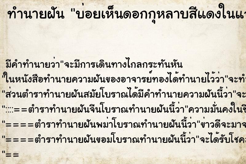 ทำนายฝันบ่อยเห็นดอกกุหลาบสีแดงในแจกัน ทำนายฝันทำนายฝันบ่อยเห็นดอกกุหลาบสีแดงในแจกัน