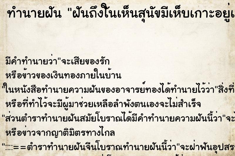 ทำนายฝันฝันถึงใันเห็นสุนัขมีเห็บเกาะอยู่เยอะมาก ทำนายฝันทำนายฝันฝันถึงใันเห็นสุนัขมีเห็บเกาะอยู่เยอะมาก