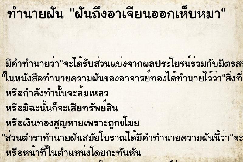 ทำนายฝันฝันถึงอาเจียนออกเห็บหมา ทำนายฝันทำนายฝันฝันถึงอาเจียนออกเห็บหมา