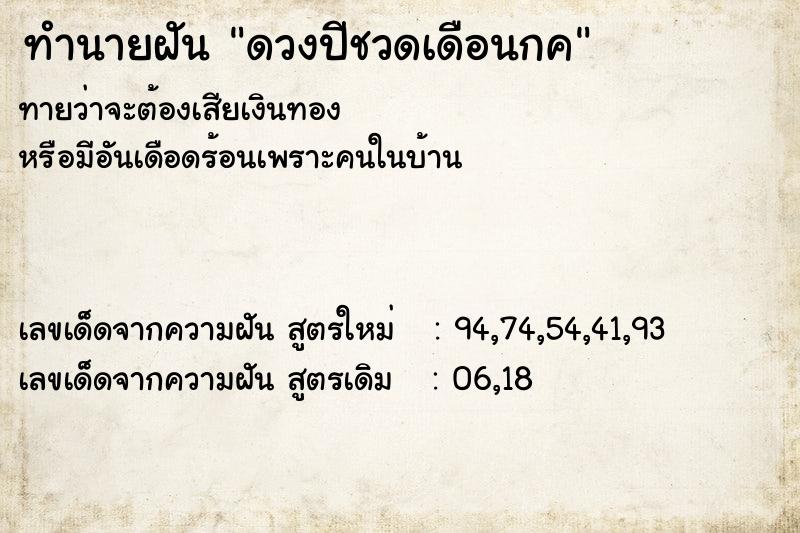 ทำนายฝันดวงปีชวดเดือนกค ทำนายฝันทำนายฝันดวงปีชวดเดือนกค