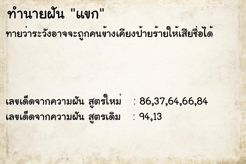 ทำนายฝัน แขก ตำราโบราณ แม่นที่สุดในโลก