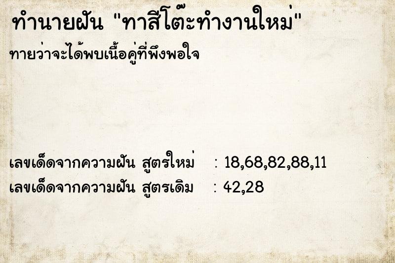 ทำนายฝันทาสีโต๊ะทำงานใหม่ ทำนายฝันทำนายฝันทาสีโต๊ะทำงานใหม่