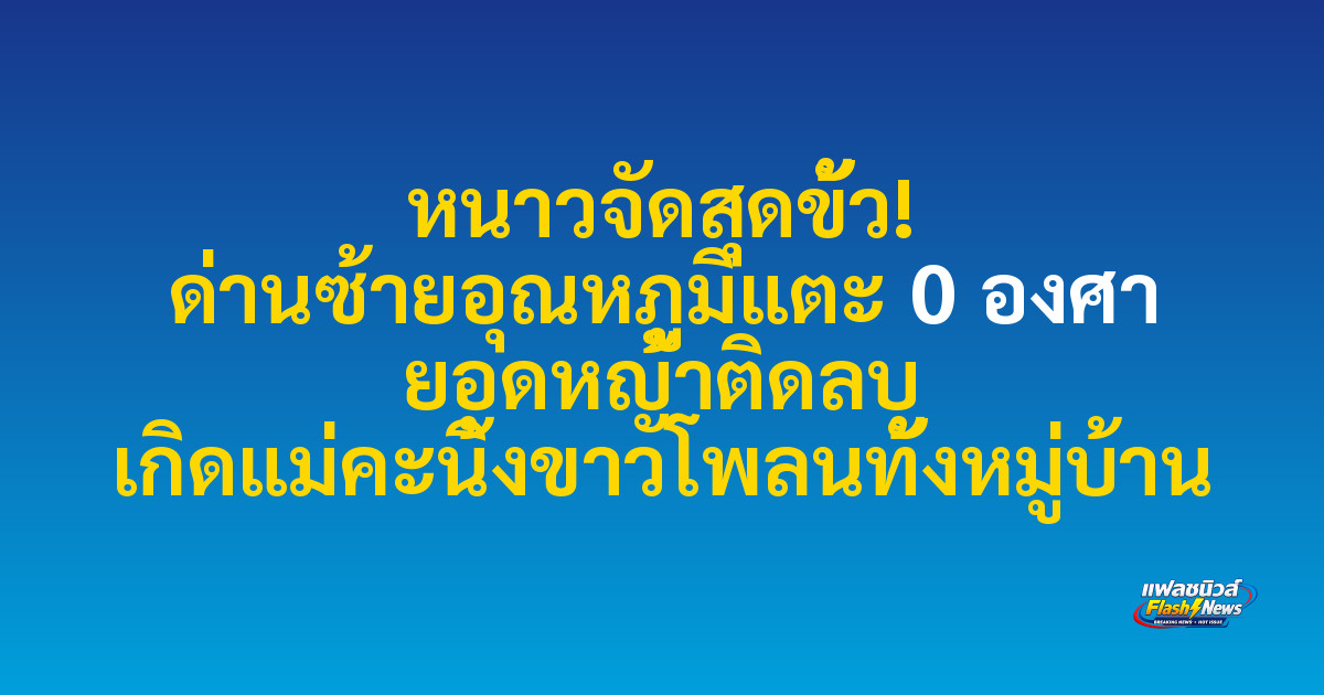 หนาวจัดสุดขั้ว! ด่านซ้ายอุณหภูมิแตะ 0 องศา ยอดหญ้าติดลบ เกิดแม่คะนิ้งขาวโพลนทั้งหมู่บ้าน