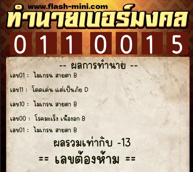 ทำนายเบอร์มงคล 0XX-0110015 ทำนายเบอร์มงคล หมายเลข 061-011001 ทำนายเบอร์มงคล 0XX-0110015 ทำนายเบอร์มงคล หมายเลข 061-011001