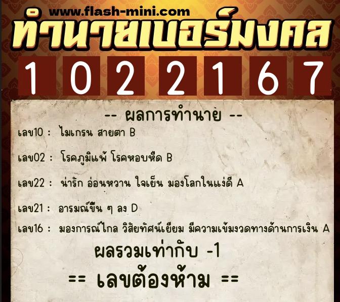 ทำนายเบอร์มงคล 0XX-1022167 ทำนายเบอร์มงคล หมายเลข 084-102216 ทำนายเบอร์มงคล 0XX-1022167 ทำนายเบอร์มงคล หมายเลข 084-102216