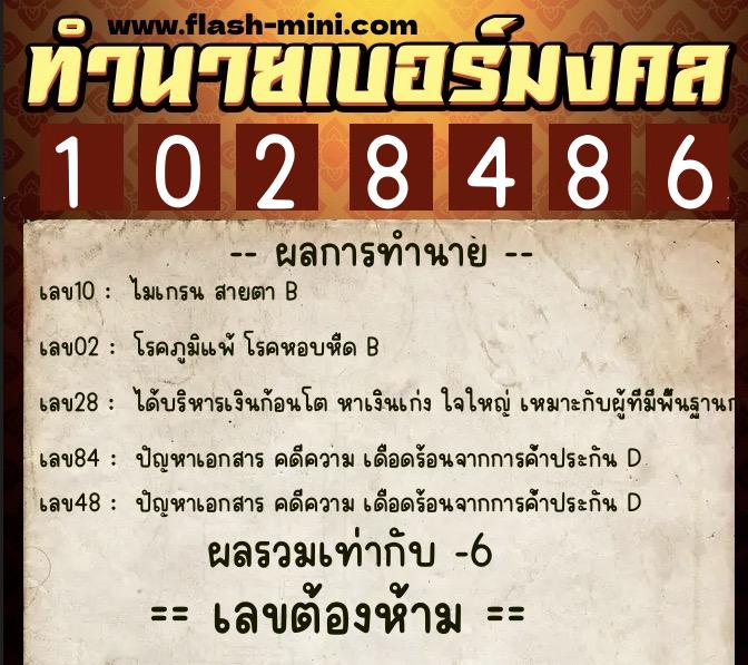 ทำนายเบอร์มงคล 0XX-1028486 ทำนายเบอร์มงคล หมายเลข 088-102848 ทำนายเบอร์มงคล 0XX-1028486 ทำนายเบอร์มงคล หมายเลข 088-102848