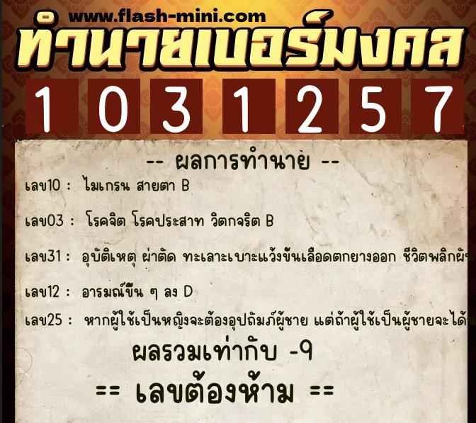 ทำนายเบอร์มงคล 0XX-1031257 ทำนายเบอร์มงคล หมายเลข 094-103125 ทำนายเบอร์มงคล 0XX-1031257 ทำนายเบอร์มงคล หมายเลข 094-103125