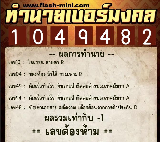 ทำนายเบอร์มงคล 0XX-1049482 ทำนายเบอร์มงคล หมายเลข 063-104948 ทำนายเบอร์มงคล 0XX-1049482 ทำนายเบอร์มงคล หมายเลข 063-104948