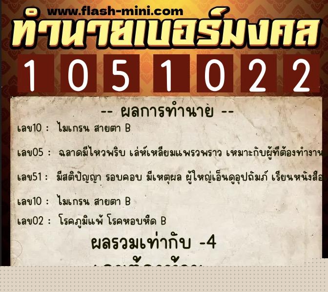 ทำนายเบอร์มงคล 0XX-1051022 ทำนายเบอร์มงคล หมายเลข 068-105102 ทำนายเบอร์มงคล 0XX-1051022 ทำนายเบอร์มงคล หมายเลข 068-105102