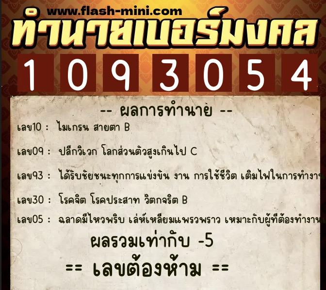ทำนายเบอร์มงคล 0XX-1093054  ทำนายเบอร์มงคล หมายเลข 088-109305  ทำนายเบอร์มงคล 0XX-1093054  ทำนายเบอร์มงคล หมายเลข 088-109305