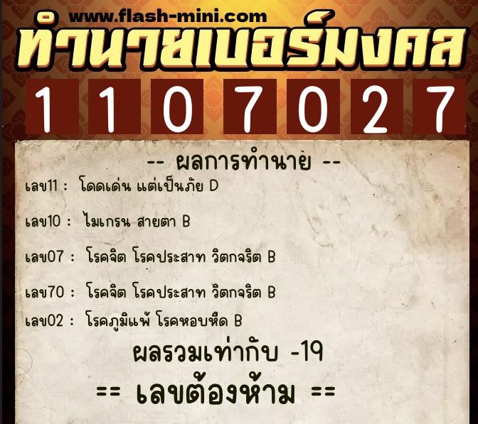ทำนายเบอร์มงคล 0XX-1107027 ทำนายเบอร์มงคล หมายเลข 089-110702 ทำนายเบอร์มงคล 0XX-1107027 ทำนายเบอร์มงคล หมายเลข 089-110702