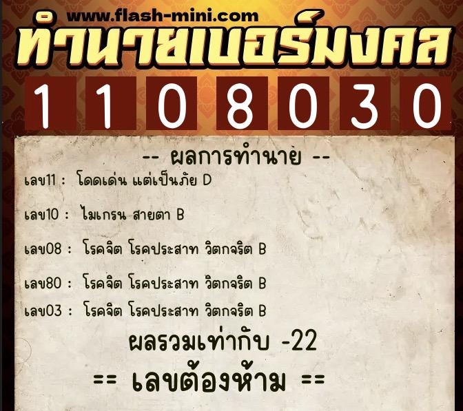 ทำนายเบอร์มงคล 0XX-1108030 ทำนายเบอร์มงคล หมายเลข 062-110803 ทำนายเบอร์มงคล 0XX-1108030 ทำนายเบอร์มงคล หมายเลข 062-110803