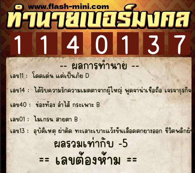 ทำนายเบอร์มงคล 0XX-1140137 ทำนายเบอร์มงคล หมายเลข 095-114013 ทำนายเบอร์มงคล 0XX-1140137 ทำนายเบอร์มงคล หมายเลข 095-114013