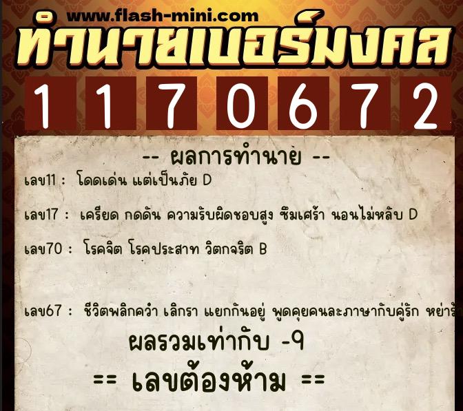 ทำนายเบอร์มงคล 0XX-1170672 ทำนายเบอร์มงคล หมายเลข 099-117067 ทำนายเบอร์มงคล 0XX-1170672 ทำนายเบอร์มงคล หมายเลข 099-117067