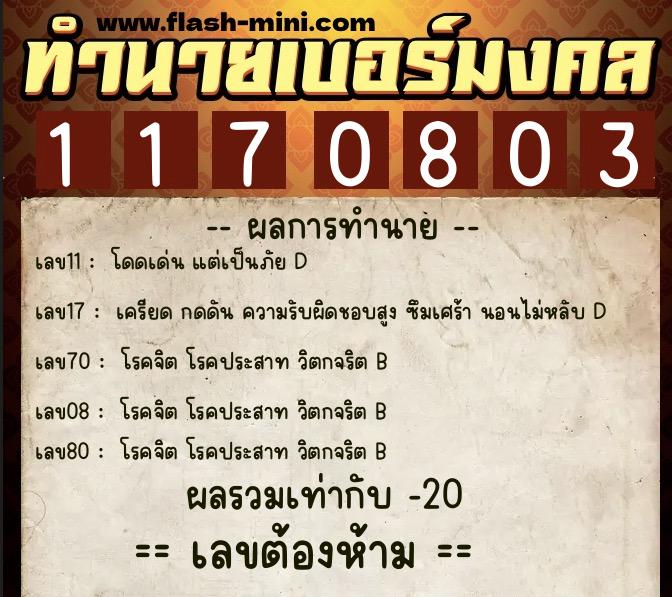 ทำนายเบอร์มงคล 0XX-1170803 ทำนายเบอร์มงคล หมายเลข 088-117080 ทำนายเบอร์มงคล 0XX-1170803 ทำนายเบอร์มงคล หมายเลข 088-117080