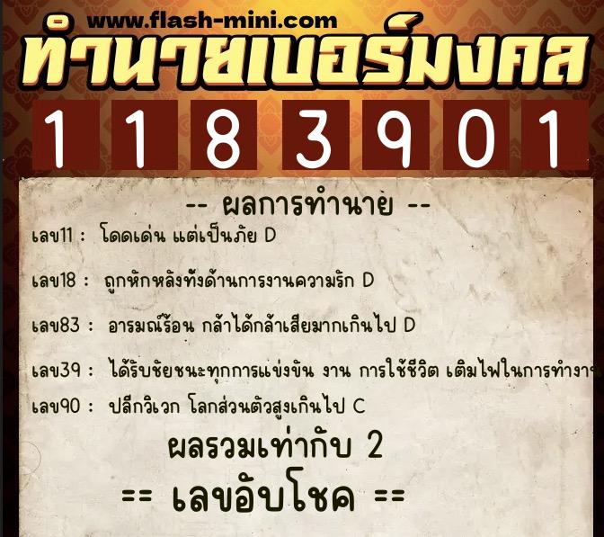 ทำนายเบอร์มงคล 0XX-1183901 ทำนายเบอร์มงคล หมายเลข 084-118390 ทำนายเบอร์มงคล 0XX-1183901 ทำนายเบอร์มงคล หมายเลข 084-118390