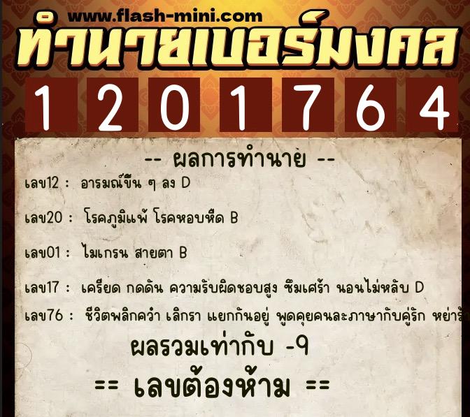 ทำนายเบอร์มงคล 0XX-1201764 ทำนายเบอร์มงคล หมายเลข 089-120176 ทำนายเบอร์มงคล 0XX-1201764 ทำนายเบอร์มงคล หมายเลข 089-120176