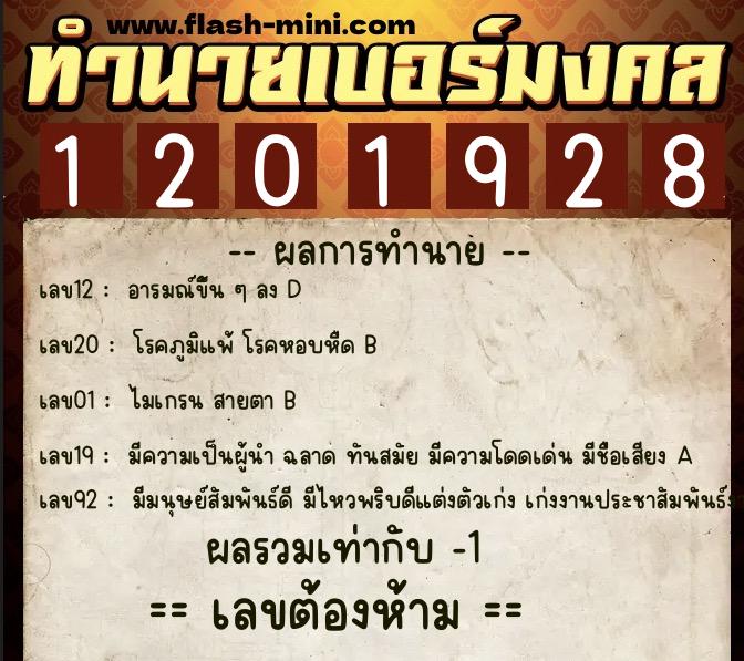 ทำนายเบอร์มงคล 0XX-1201928 ทำนายเบอร์มงคล หมายเลข 096-120192 ทำนายเบอร์มงคล 0XX-1201928 ทำนายเบอร์มงคล หมายเลข 096-120192