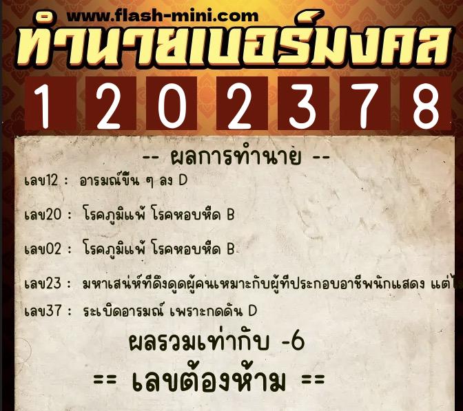 ทำนายเบอร์มงคล 0XX-1202378 ทำนายเบอร์มงคล หมายเลข 064-120237 ทำนายเบอร์มงคล 0XX-1202378 ทำนายเบอร์มงคล หมายเลข 064-120237