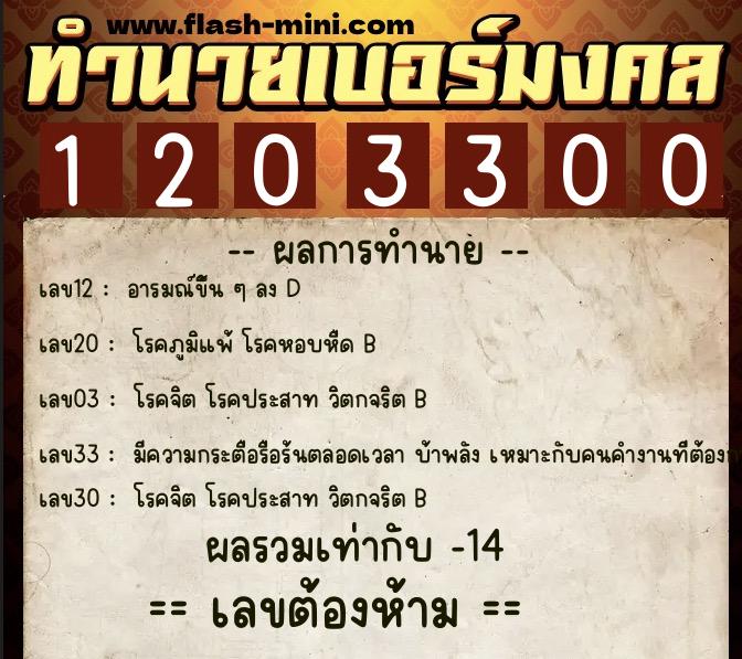 ทำนายเบอร์มงคล 0XX-1203300 ทำนายเบอร์มงคล หมายเลข 084-120330 ทำนายเบอร์มงคล 0XX-1203300 ทำนายเบอร์มงคล หมายเลข 084-120330