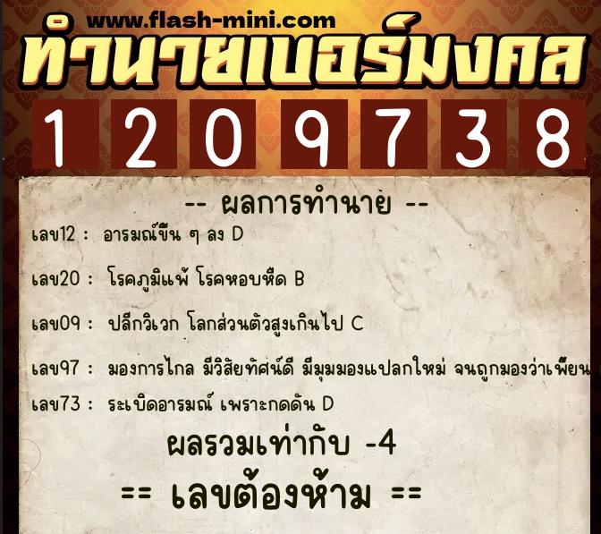 ทำนายเบอร์มงคล 0XX-1209738 ทำนายเบอร์มงคล หมายเลข 091-120973 ทำนายเบอร์มงคล 0XX-1209738 ทำนายเบอร์มงคล หมายเลข 091-120973