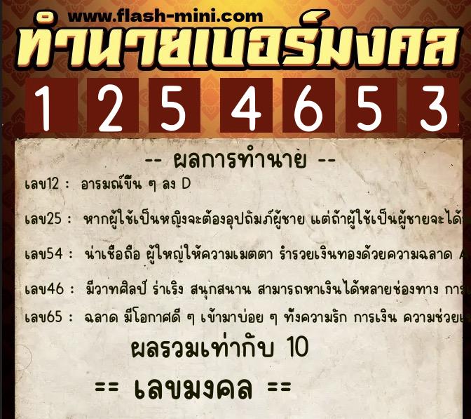ทำนายเบอร์มงคล 0XX-1254653 ทำนายเบอร์มงคล หมายเลข 067-125465 ทำนายเบอร์มงคล 0XX-1254653 ทำนายเบอร์มงคล หมายเลข 067-125465