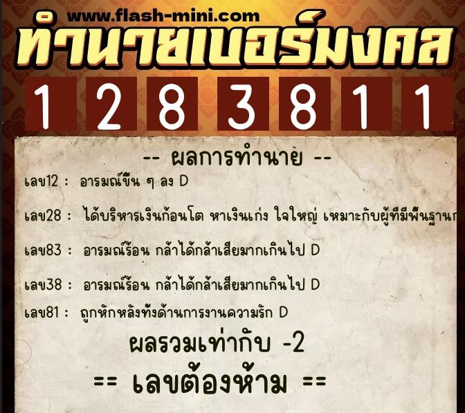 ทำนายเบอร์มงคล 0XX-1283811 ทำนายเบอร์มงคล หมายเลข 082-128381 ทำนายเบอร์มงคล 0XX-1283811 ทำนายเบอร์มงคล หมายเลข 082-128381
