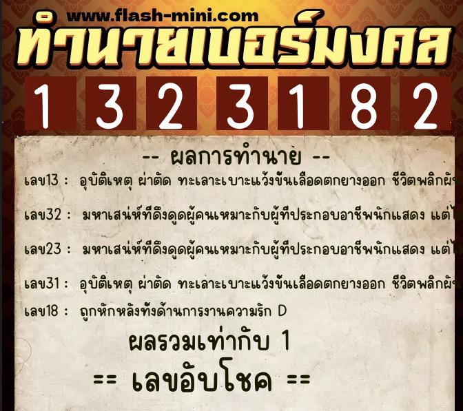 ทำนายเบอร์มงคล 0XX-1323182 ทำนายเบอร์มงคล หมายเลข 086-132318 ทำนายเบอร์มงคล 0XX-1323182 ทำนายเบอร์มงคล หมายเลข 086-132318