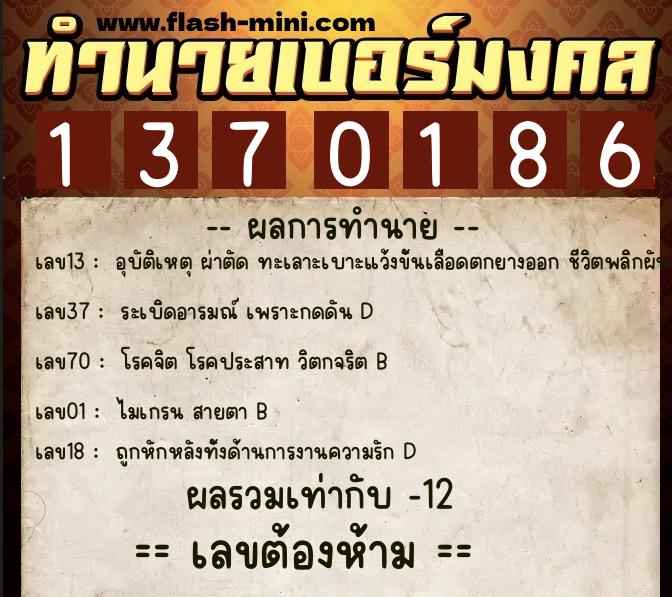 ทำนายเบอร์มงคล 0XX-1370186 ทำนายเบอร์มงคล หมายเลข 094-137018 ทำนายเบอร์มงคล 0XX-1370186 ทำนายเบอร์มงคล หมายเลข 094-137018